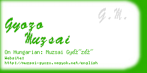 gyozo muzsai business card